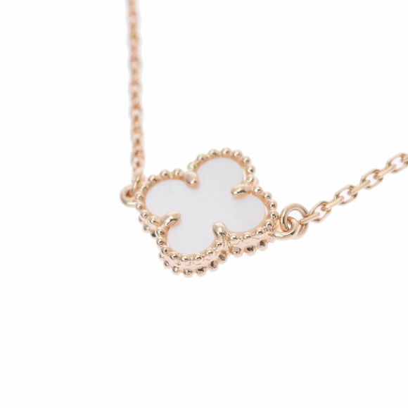 VAN CLEEF & ARPELS Van Cleef Arpels Sweet Alhambra White Shell Ladies K18YG B... - Picture 7 of 9